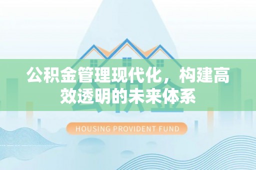 铜鼓公积金管理现代化，构建高效透明的未来体系
