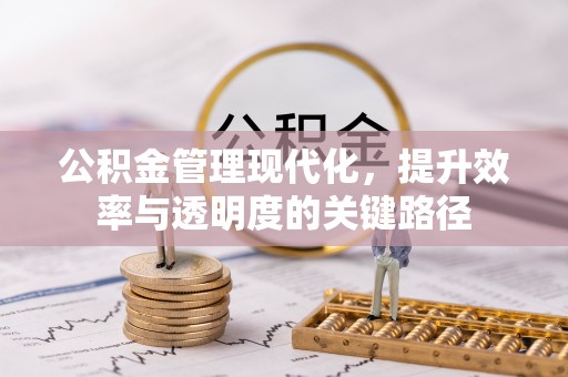 铜鼓公积金管理现代化，提升效率与透明度的关键路径