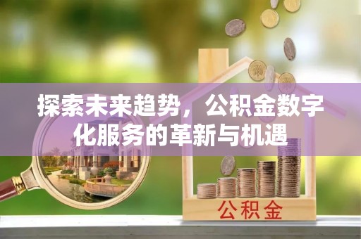 铜鼓探索未来趋势，公积金数字化服务的革新与机遇
