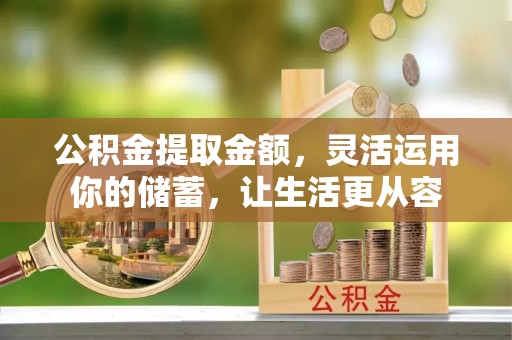 铜鼓公积金提取金额，灵活运用你的储蓄，让生活更从容