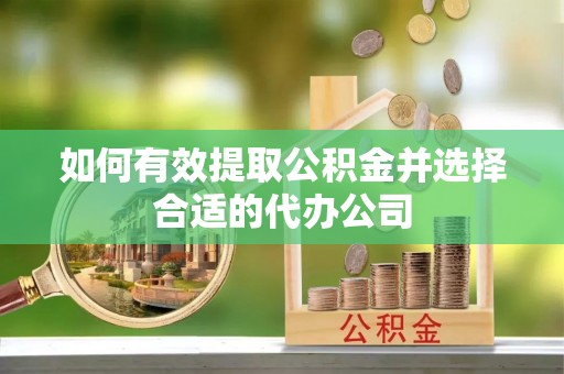 铜鼓如何有效提取公积金并选择合适的代办公司